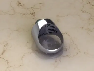 Spiral Pearl Ring 3D print model