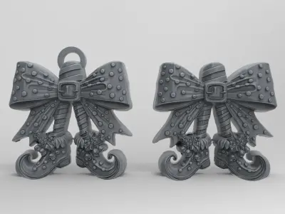 christmas tree shoe decor  3D print model