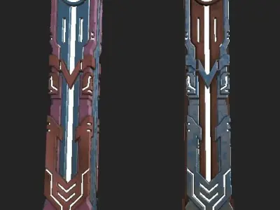 Pillar Modern Low-poly 3D model