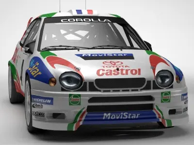 Toyota Corolla WRC Low Poly Low-poly 3D model