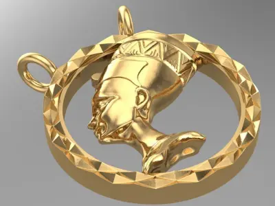 Queen Nefertiti pendant 3D print model