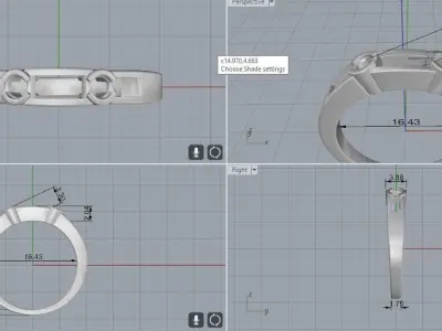ring diamod 0568 3D print model