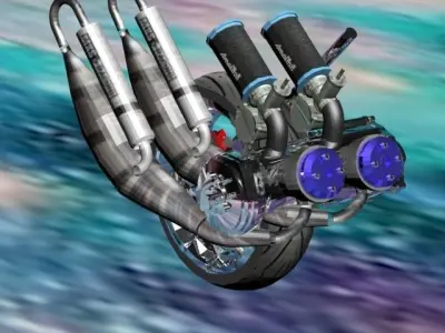 mbk booster nitro engine 3D print model