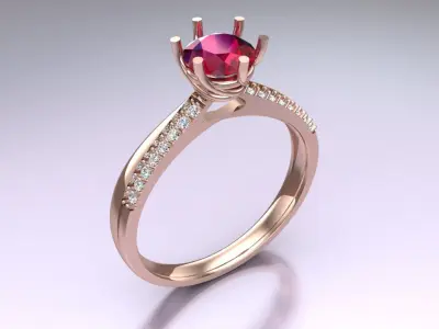 Diamond Ring - Womens Rings - N719034 3D print model