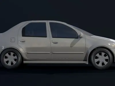 Logan lowpoly opel corsa Low-poly 3D model