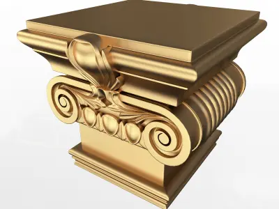 Carved Capital 0302 Low-poly 3D model