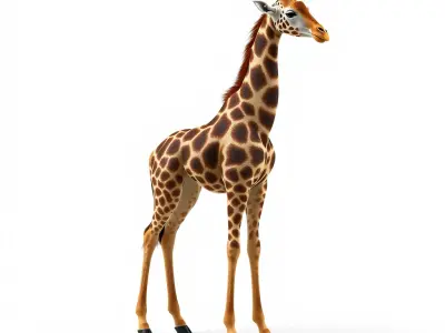 Masai Giraffe Detailed Texture Model Pack Low-poly 3D model