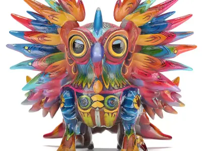 alebrije owl 03 3D model