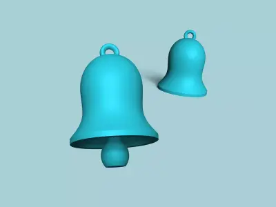 Movable Christmas Bell Keychain - Print in Place - Hidden 3D print model