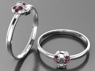 ladybug ring 3D print model