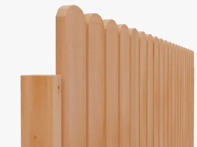 Wooden Fence 3D model