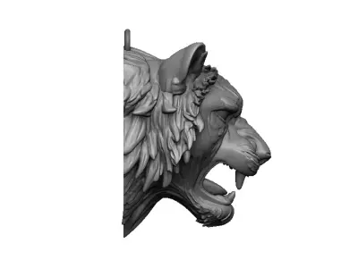 tiger head 3D print model 2