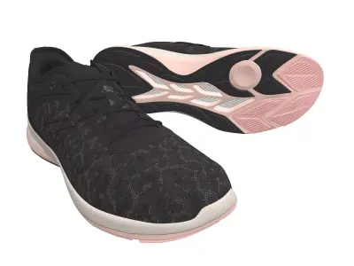 Black Sport Shoe 3D Model VR Low-poly 3D model