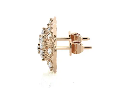 Light wt Women Diamond Earrings  3D print model