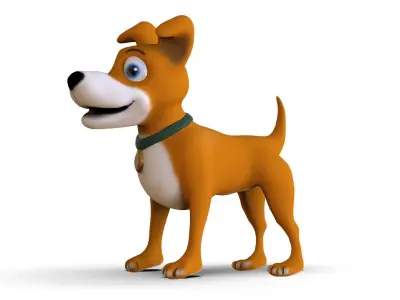 Dog Cartoon Low-poly 3D model order