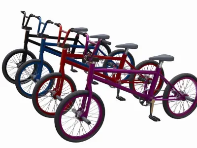 BMX Bikes Free low-poly 3D model