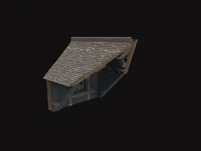 Medieval Roof Room V01 Low-poly 3D model