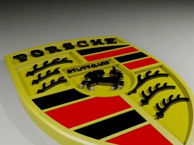 Porsche Cars Logo   3D print model