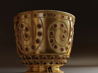 Trialeti Golden Goblet 3D Model 3D model