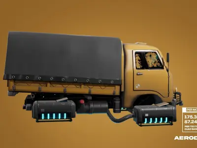 Tam800 - GameReady Sci-fi Vehicle - AR - VR 3D model