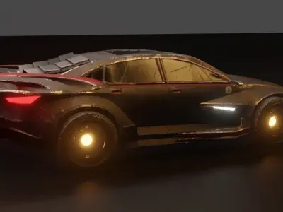 Cyberpunk TOGG  Low-poly 3D model