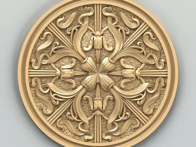 Round rosette 035 3D model