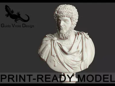 Printable Lucius Verus Emperor Bust 3D print model