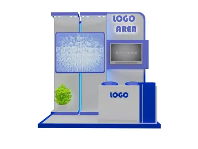  Booth Exhibition Stand a15a 3D model