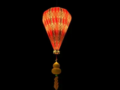 Chinese Red Lantern 3D model 67