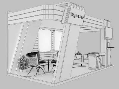 Booth Exhibition Stand a7 3D model