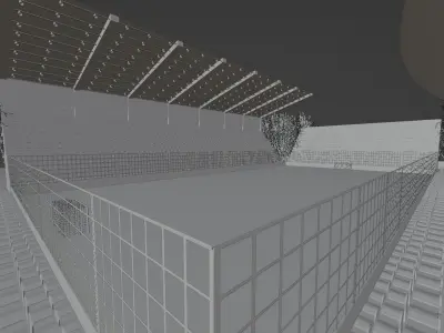 Football Stadium Low-poly 3D model 14