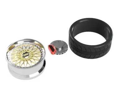 BBS RM rim with brakes and pneumatics 3D print model