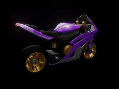 Sports bikes lowpoly 3D model