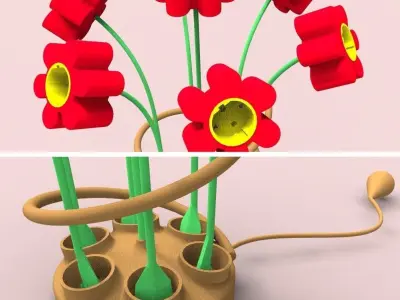 Bouquet of flowers Free 3D model