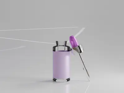 Serum Bottle Model  Cosmetic Dropper  Free low-poly 3D model