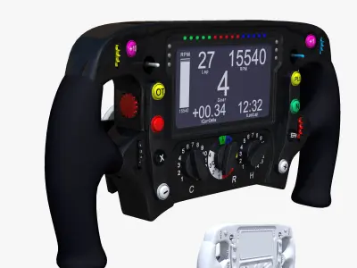 MP4-31 Steering Wheel Low-poly 3D model