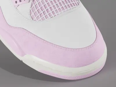 Jordan 4 Bubblegum Shoe Low-poly 3D model