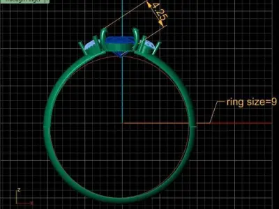 Solitaire Diamond Ring for Women fashion 3d Printable Model 3D print model