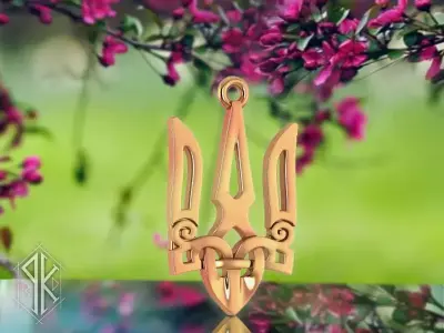 Ukrainian trident 3D print model