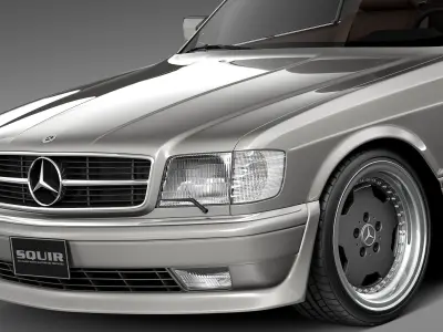 Mercedes-Benz W126 560 SEC AMG 1991 3D model