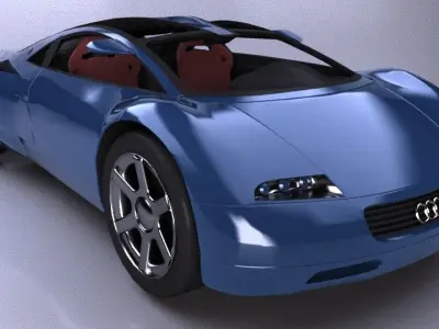Fictional Car Audi Low-poly 3D model
