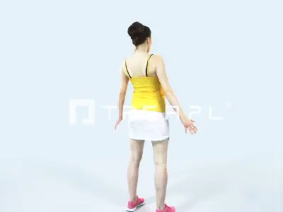 Dream A Animated Rigged Sports Woman Low-poly 3D model