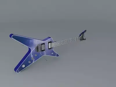Dimebag Darrell  Dean ML guitar Free 3D model