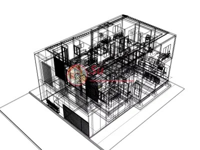 House 10x17m code 622 - Sketchup 3D model 3D model 3D model