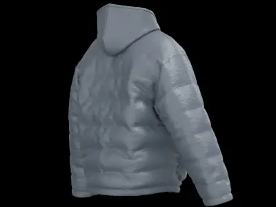 Male puffer jacket 3D model
