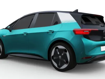 Volkswagen ID3 2020 Low-poly 3D model