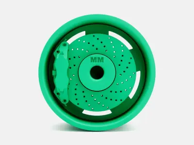 15x10 Daisy Wheel and Brake 3D print model