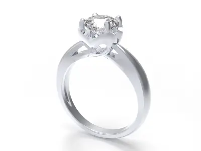 Engagement Ring  STL File Format ready For 3D Printing - CC54 3D print model