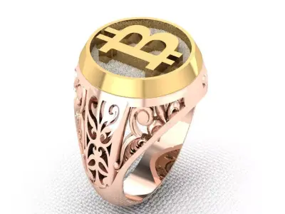 bitcoin ring 3D print model