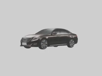 Modern Luxury Sedan model Low-poly 3D model